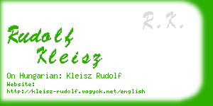 rudolf kleisz business card